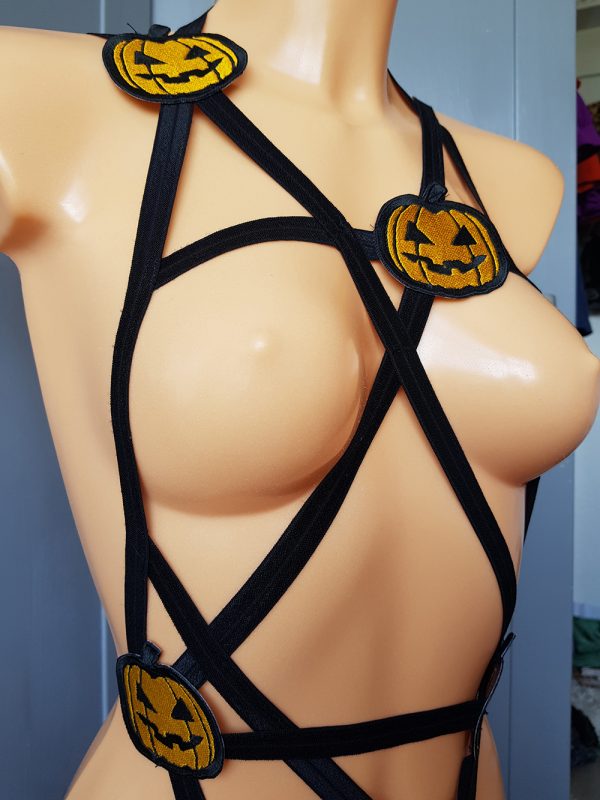 Halloween Pumpkin Pie Body Harness Velveteena Leigh 03