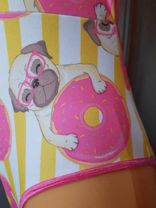 Pugs and Doughnuts by Velveteena LeighBodysuit03