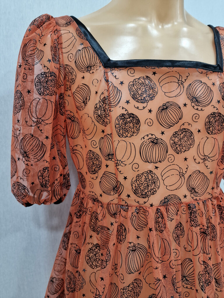 Pumpkin Pie Handmade Sheer Dress